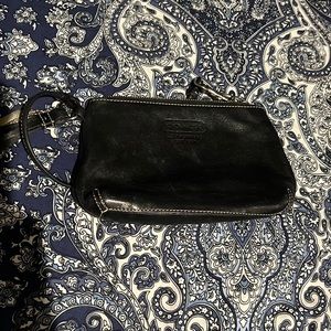 Coach Black Leather Mini Purse